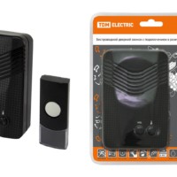 Звонок беспроводной в розетку ЗБР-11/М1-36М (36 мелодий, кнопка IP44, AC 230V, многокодовый) TDM