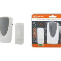 Звонок беспроводной в розетку ЗБР-12/1-36М (36 мелодий, кнопка IP44, AC 230V, 2 кнопки) TDM