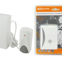 Звонок проводной на батарейках ЗПБ-11/2-25М (25 мелодий, кнопка IP30, 2х1,5В АА) TDM