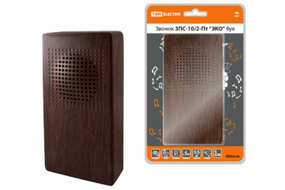 Звонок проводной в эл.сеть ЗПС-10/2-Пт “ЭКО” бук (“птичка”, без кнопки, AC 230V) TDM
