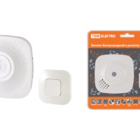 Звонок беспроводной в розетку ЗБР-11/М2-36М (36 мелодий, кнопка IP44, AC 230В, многокодовый, с датч.движ.) TDM