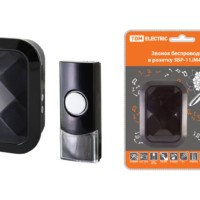 Звонок беспроводной в розетку ЗБР-11/М4-36М (36 мелодий, кнопка IP44, AC 230В, многокодовый, USB) TDM