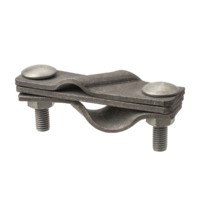 Зажим диагональный 2-х болтовой ЗДСГО95 горячеоцинкованный стержень D16 – полоса 4х40мм/пруток 25-95мм² TDM