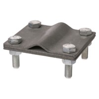 Зажим соединительный 4-х болтовой штырь-полоса штырь Ø16 – полоса 40х4мм термодиффузия TDM