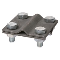 Зажим соединительный крестовой 4-х болтовой прут-прут Ø6-12мм термодиффузия TDM