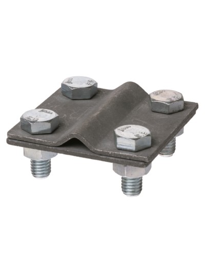 Зажим соединительный 4-х болтовой полоса-прут полоса 30х4 – прут Ø6-10мм термодиффузия TDM