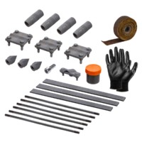 Комплект контура заземления №2 для частного дома на основе стальных оцинкованных стержней D16 7,2м крестовой зажим лента паста проводники TDM