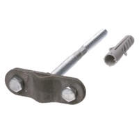 Держатель фасадный для прута Ø6-10мм длина 200мм дюбель стальной зажим термодиффузия TDM