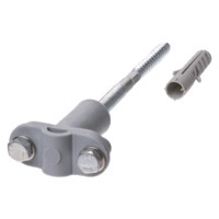 Держатель фасадный сборный для прута Ø6-10мм длина 160мм дюбель полимерный зажим TDM