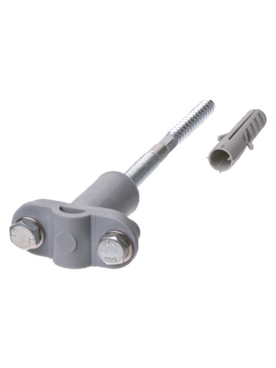 Держатель фасадный сборный для прута Ø6-10мм длина 200мм дюбель полимерный зажим TDM