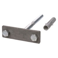 Держатель фасадный для полосы шириной 25-50мм длина 120мм с дюбелем стальной зажим TDM