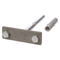 Держатель фасадный для полосы шириной 25-50мм длина 160мм с дюбелем стальной зажим TDM