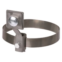 Держатель хомут Ø10-100мм нержавеющая сталь с выносом для прута Ø6-10мм стальной зажим TDM