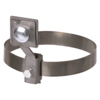 Держатель хомут Ø10-250мм нержавеющая сталь с выносом для прута Ø6-10мм стальной зажим TDM