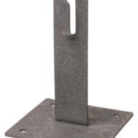 Держатель для плоской кровли для прута Ø6-10мм стальной крюк основание 100х100мм высота 100мм гор. цинк. TDM