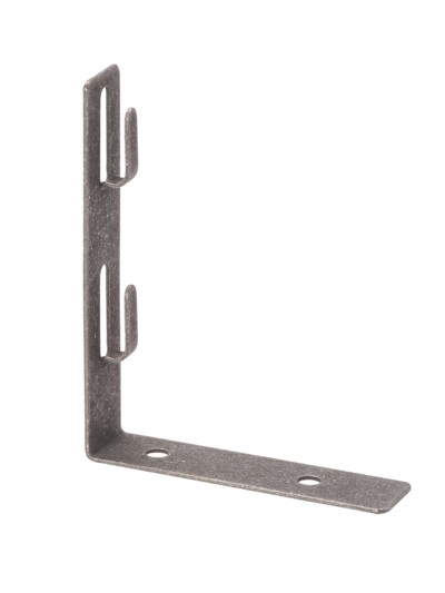 Держатель угловой под черепицу для прута Ø6-10мм 2 стальных крюка основание 100мм гор. цинк. TDM