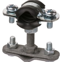 Держатель хомут с резиновым уплотнением Ø86-92мм для прута Ø6-10мм стальной зажим термодиффузия TDM