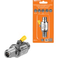 Грозозащита коаксиального кабеля TV/SAT/CATV/Wi-Fi/3G/4G N-гнездо/N-штекер 50 Ом DC-3,0 ГГц 200Вт с заземляющим наконечником IP67 TDM