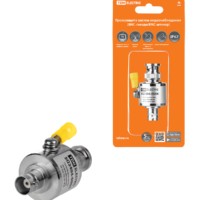 Грозозащита систем видеонаблюдения BNC-гнездо/BNC-штекер для ВЧ кабеля 75 Ом с заземлением газ МГц TDM