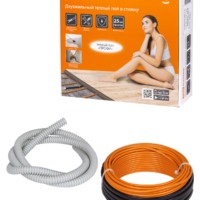 Двухжильный теплый пол в стяжку “ПРОФИ” 11 м 200Вт S укладки 1,1-1,7 м² TDM