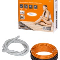 Двухжильный теплый пол в стяжку “ПРОФИ” 28 м 550Вт S укладки 3,2-4,6 м² TDM