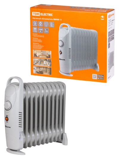 Масляный обогреватель МИНИ-11 1200Вт 11 секций термостат TDM