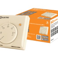 Термостат механический открытого монтажа НТ-1, индикатор, вкл/выкл, 10 А, 230 В, сл. кость, TDM