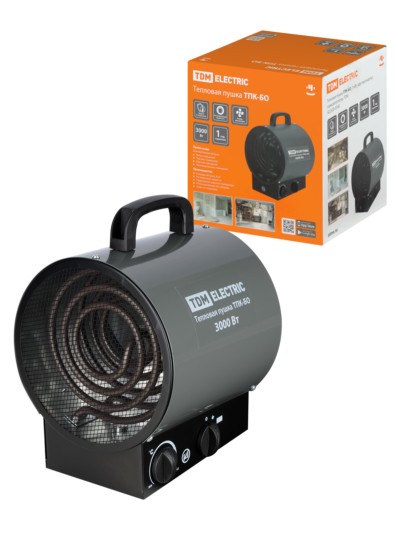 Тепловая пушка ТПК-БО 3кВт круглый корпус терморегулятор TDM