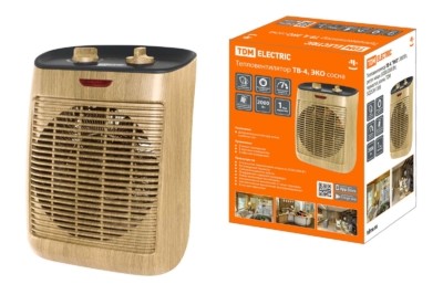 Тепловентилятор ТВ-4 “ЭКО” 2000Вт регул. мощн. (1200/2000Вт) термостат сосна TDM