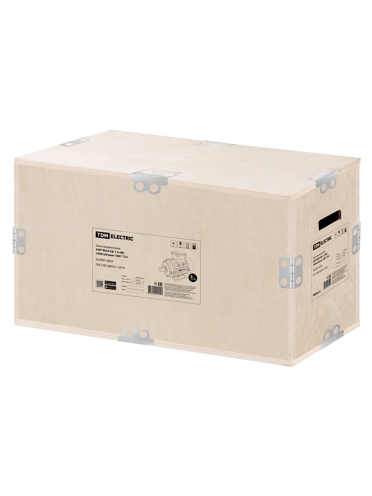 Электродвигатель АИР 90L6 3ф 1.5кВт 1000об/мин 1081 TDM — изображение 6