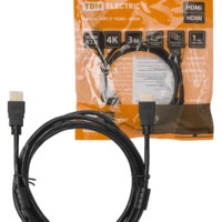 Кабель АВК 4 HDMI – HDMI v2.0 позолоченные контакты с ферритами 3 метра TDM