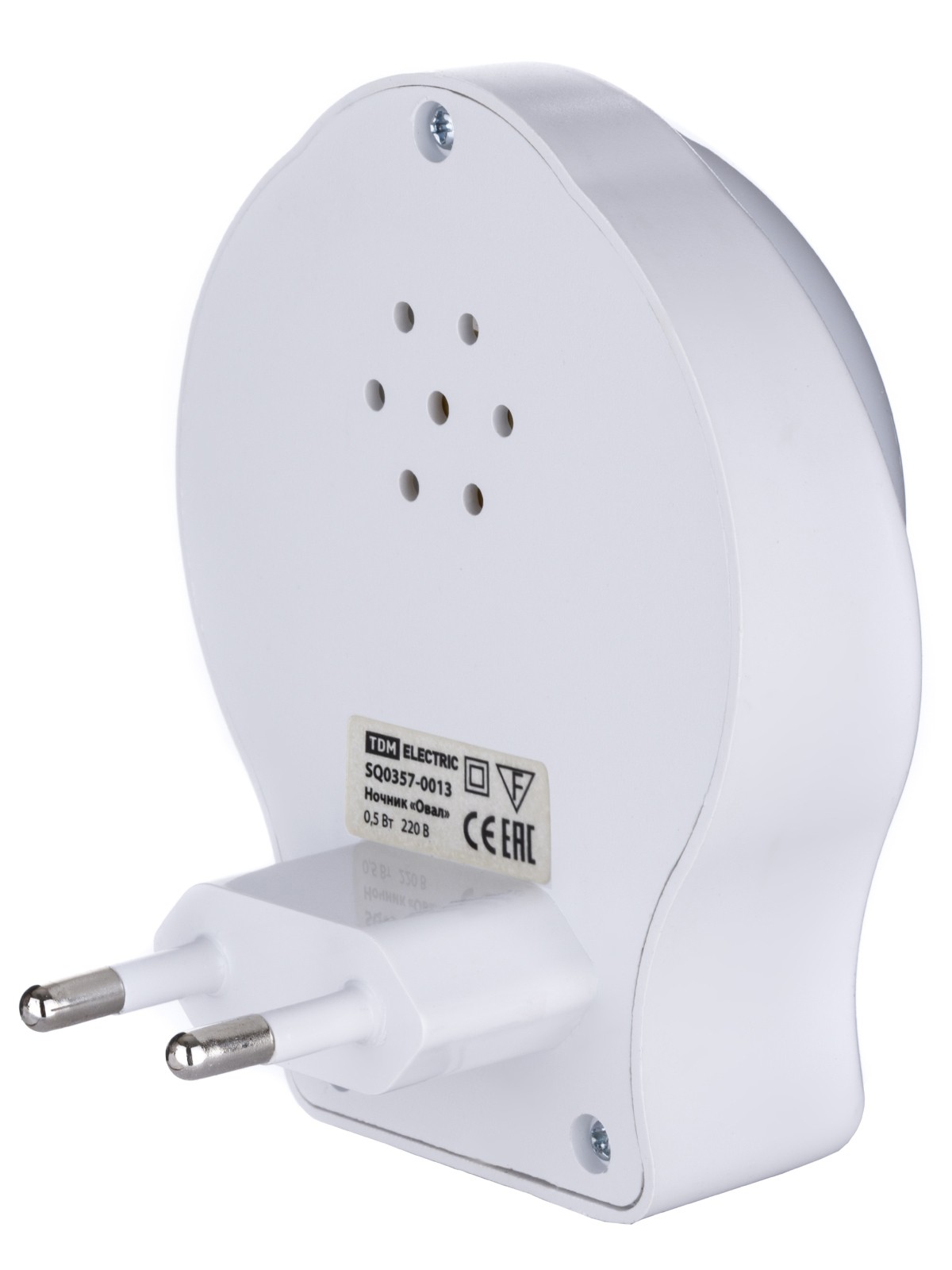 Ночник "Овал" с выключателем, белый, 0,5 Вт, 220 В TDM — изображение 2