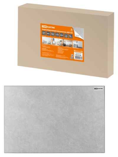 Энергосберегающий обогреватель ЭКО-300 керамика 0,3кВт 40х60х4,5 см серый TDM