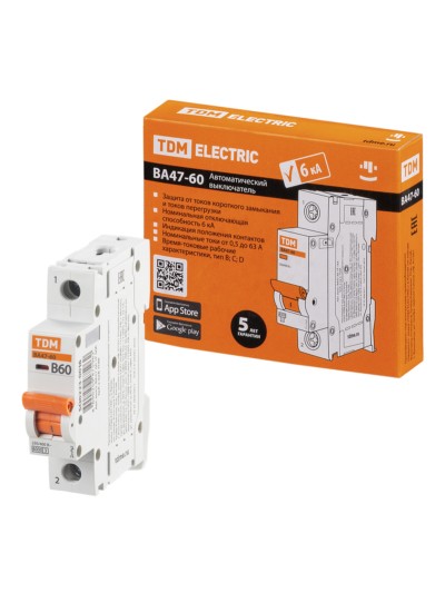 Выключатель АВДТ 63 2Р(1Р+N) C63 300мА 6кА тип А TDM