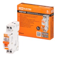 Выключатель АВДТ одномодульный 63М 2P(1P+N) C32 100мА 4,5кА тип АС TDM