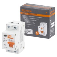 Выключатель АВДТ 32 2P(1P+N) C6 30мА 4,5кА тип АС TDM