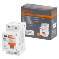 Выключатель АВДТ 32 2P(1P+N) B16 30мА 4,5кА тип АС TDM