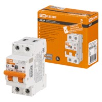 Выключатель АВДТ АД2P 2Р С6 10мА 6кА тип АС TDM