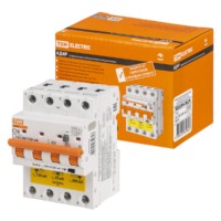 Выключатель АВДТ АД4P 4Р С16 30-100-300мА 6кА тип АС TDM