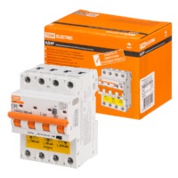 Выключатель АВДТ АД4P 4Р С80 30-100-300мА 6кА тип АС TDM