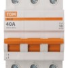 Выключатель нагрузки (мини-рубильник) ВН-32 3P 40A Home Use TDM