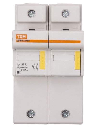 Держатель плавких вставок ДПВ2 22х58 2П TDM — изображение 3