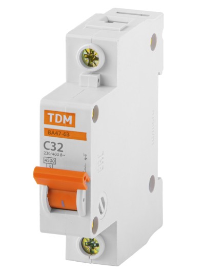 Авт. выкл.ВА47-63 1Р 32А 4,5кА х-ка С TDM — изображение 2