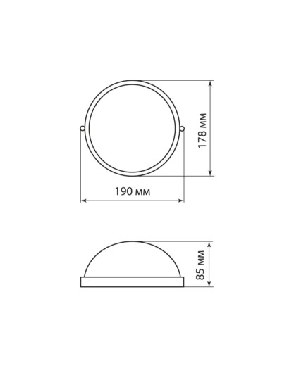 Светильник TDM НПБ1301 белый/круг 60Вт IP54 (1/12) — изображение 5