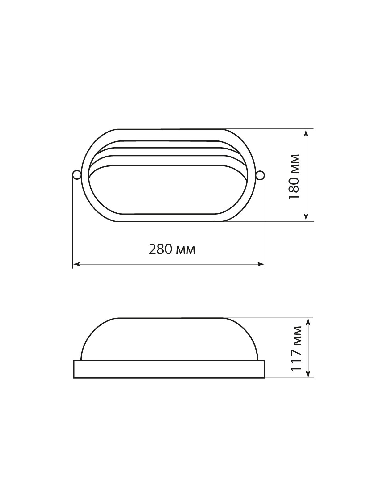 Светильник НПБ1207 черный/овал ресничка 100Вт IP54 TDM — изображение 5