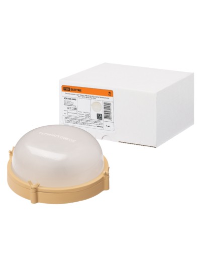 Светильник для саун “Терма” НББ 03-60-013 корпус бежевый круг, до +140°C, 60 Вт, IP65 TDM