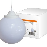 Светильник НСБ 02-60-251 УХЛ4 60 Вт, IP40, шар опал 250 мм, шнур белый TDM