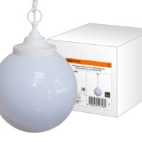 Светильник НСБ 02-60-251 УХЛ4 60 Вт, IP40, шар опал 250 мм, цепь белая TDM