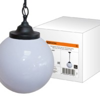 Светильник НСБ 02-60-251 УХЛ4 60 Вт, IP40, шар опал 250 мм, цепь черная TDM