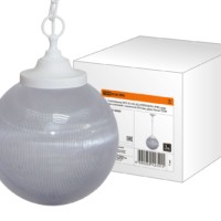 Светильник НСБ 02-60-252 УХЛ4 60 Вт, IP40, шар прозрачный с огранкой 250 мм, цепь белая TDM